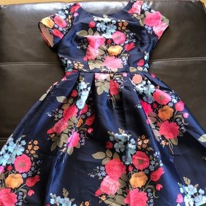 Navy floral dress